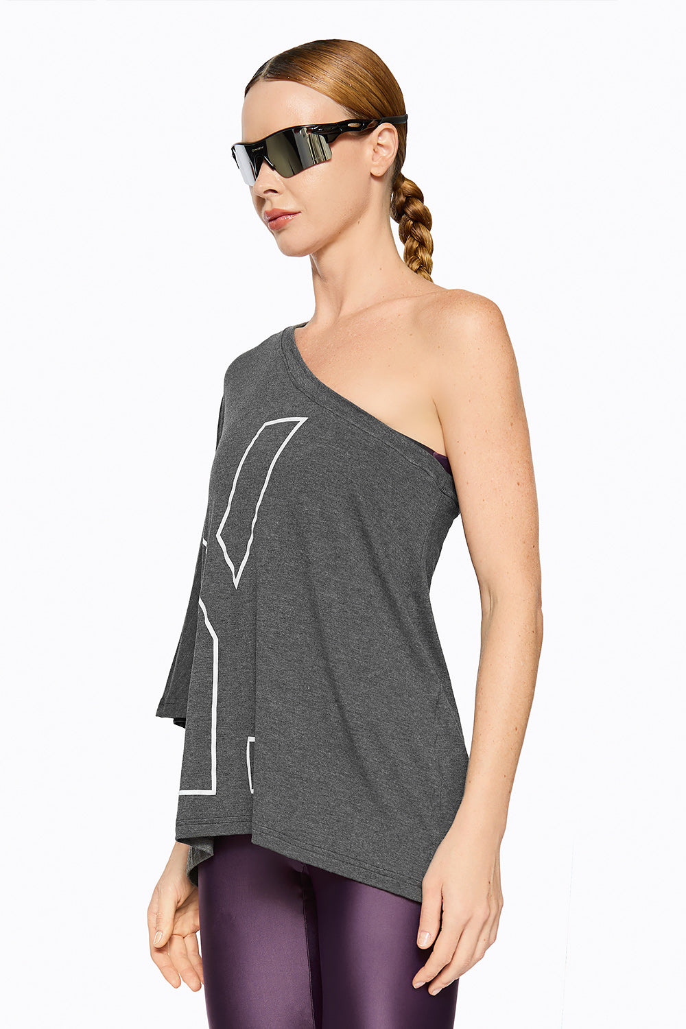 Camiseta Manga Curta Linlin Mescla Escuro
