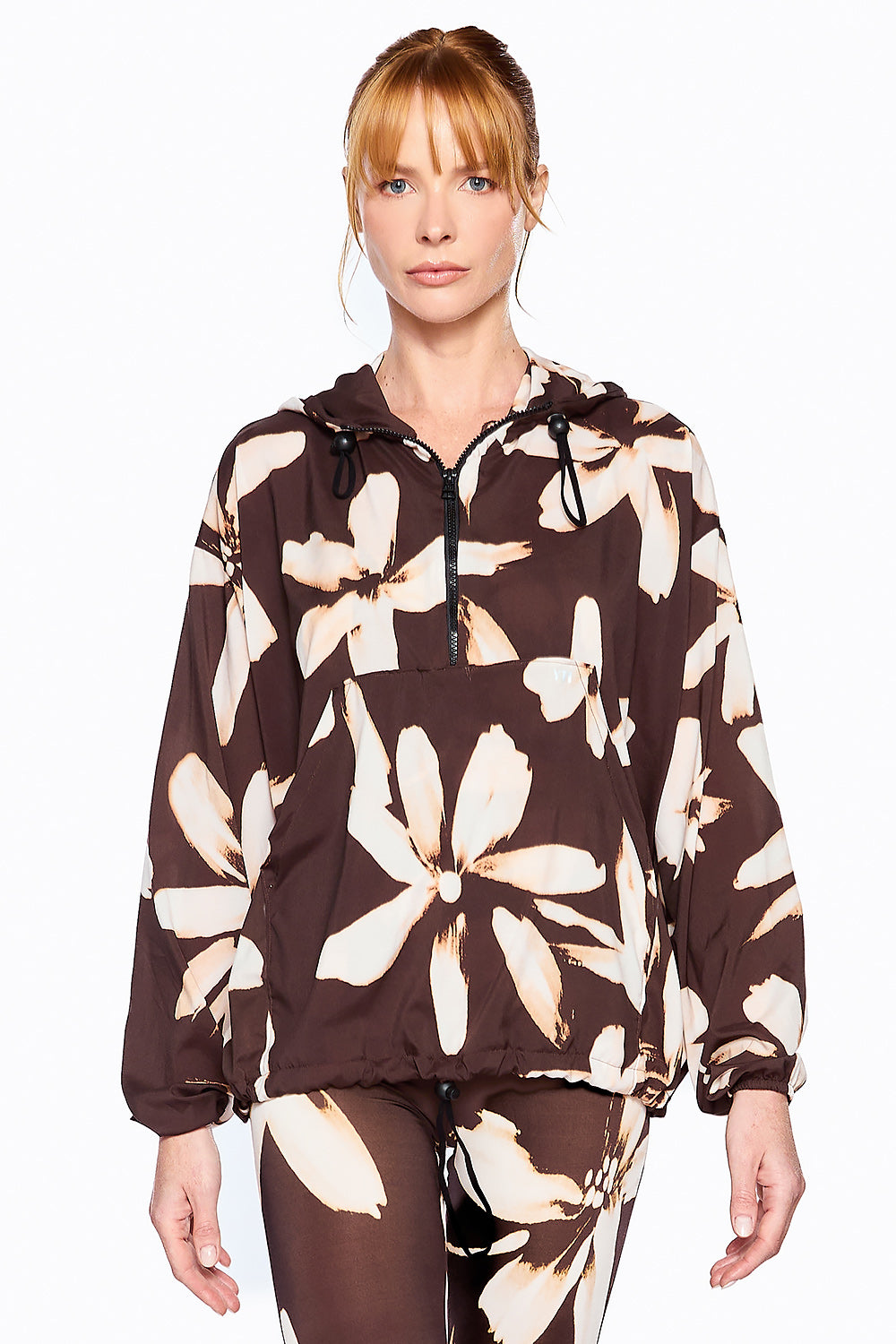 Casaco Pocket Est. Floral Coffee